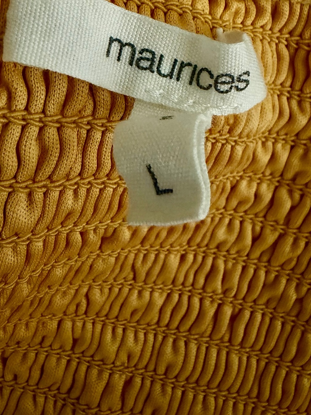 Maurices Mustard Yellow Smocked Maxi Dress with Eyelet Detail - Picture 3 of 4